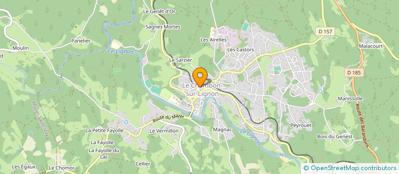 localisation de l'entreprise OFFICE DE TOURISME  LE CHAMBON-SUR-LIGNON
