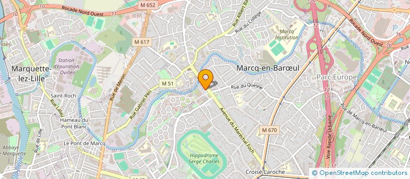 localisation de l'entreprise OFFICE DE TOURISME à MARCQ-EN-BARŒUL
