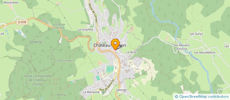localisation de l'entreprise OFFICE DE TOURISME CANTONAL à CHATEAU-CHINON (VILLE)