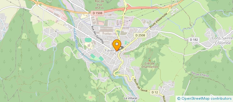 localisation de l'entreprise OFFICE DE TOURISME COMMUNAUTAIRE PAYS DES SOURCES DU LAC D ANNECY à FAVERGES-SEYTHENEX