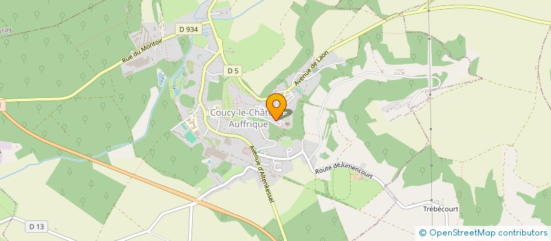 localisation de l'entreprise OFFICE DE TOURISME DE COUCY LE CHATEAU  COUCY-LE-CHATEAU-AUFFRIQUE