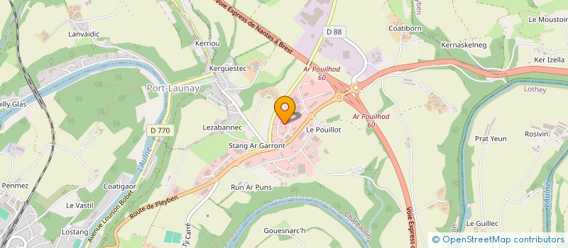 localisation de l'entreprise OFFICE DE TOURISME DE L'AULNE ET DU PORZAY  CHATEAULIN