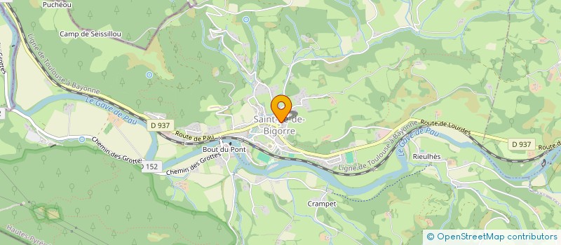 localisation de l'entreprise OFFICE DE TOURISME DE LA COMMUNAUTE D'AGGLOMERATION TARBES LOURDES PYRENEES  PEYROUSE