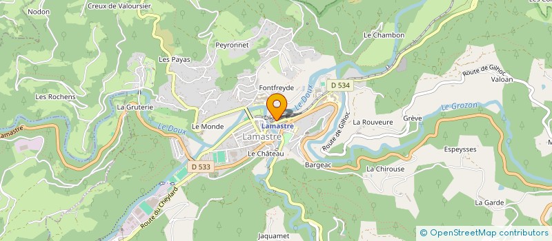 localisation de l'entreprise OFFICE DE TOURISME DE LA COMMUNAUTE DE COMMUNES DU PAYS DE LAMASTRE à LAMASTRE