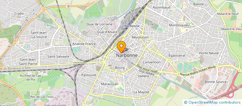 localisation de l'entreprise OFFICE DE TOURISME DE LA COTE DU MIDI  NARBONNE