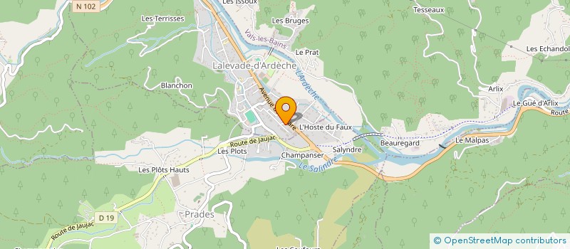 localisation de l'entreprise OFFICE DE TOURISME DE LALEVADE à LALEVADE-D'ARDECHE