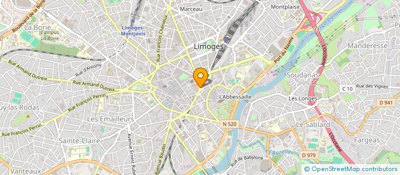 localisation de l'entreprise OFFICE DE TOURISME DE LIMOGES à LIMOGES