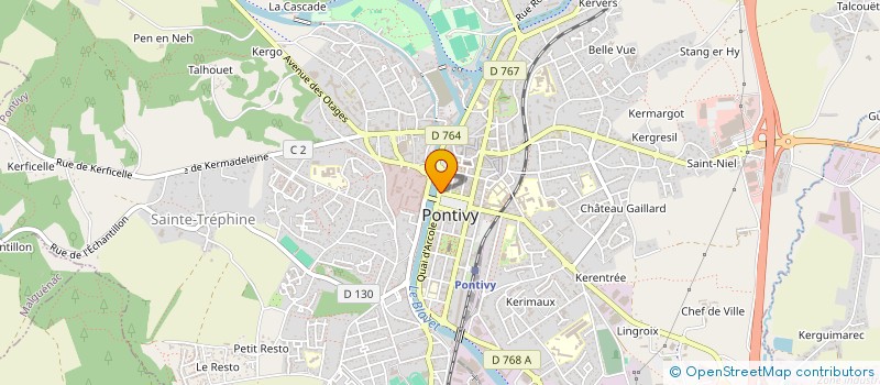 localisation de l'entreprise OFFICE DE TOURISME DE PONTIVY COMMUNAUTE  PONTIVY