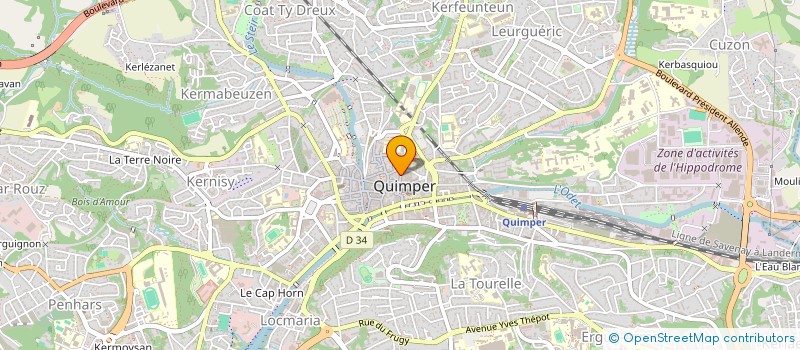 localisation de l'entreprise OFFICE DE TOURISME DE QUIMPER CORNOUAILLE à QUIMPER