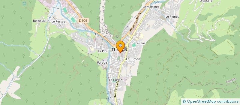 localisation de l'entreprise OFFICE DE TOURISME DE THONES COEUR DES VALLEES  THONES