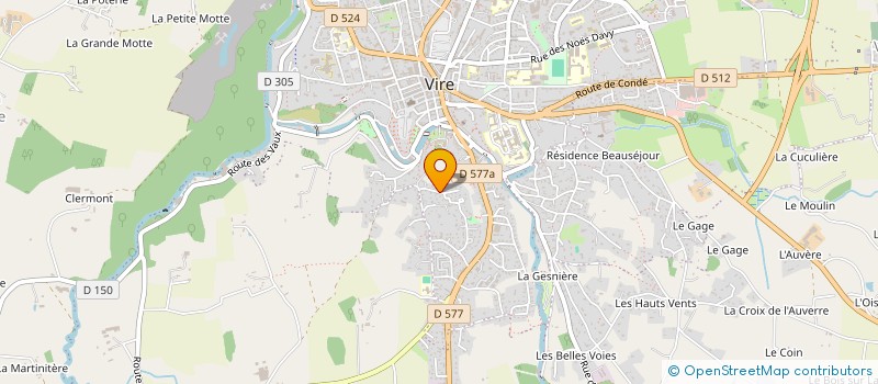 localisation de l'entreprise OFFICE DE TOURISME DU BOCAGE NORMAND  VIRE NORMANDIE