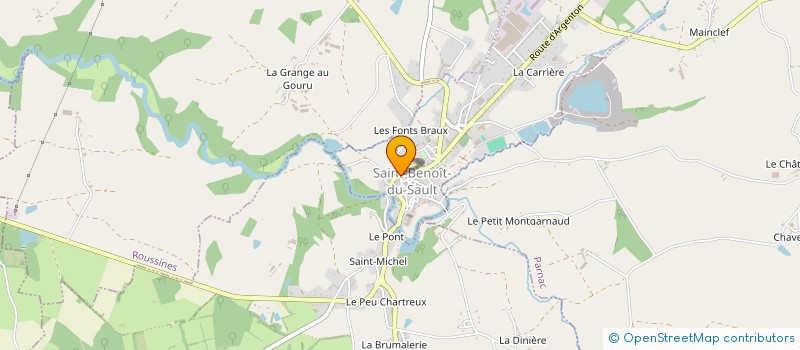 localisation de l'entreprise OFFICE DE TOURISME DU CANTON DE ST BENOIT DU SAULT à SAINT-BENOIT-DU-SAULT