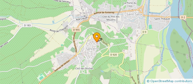 localisation de l'entreprise OFFICE DE TOURISME DU GRAND SANCERROIS à SANCERRE