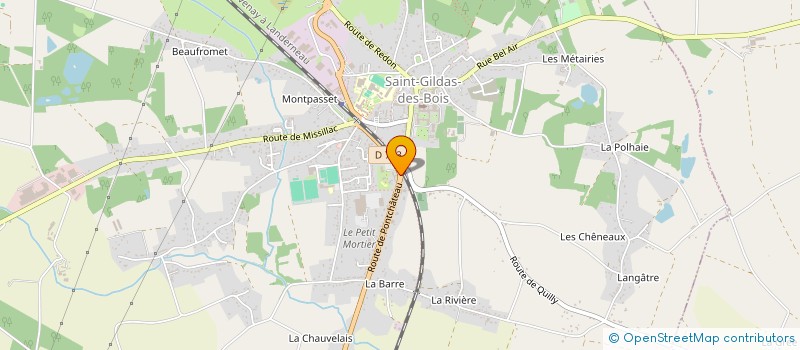 localisation de l'entreprise OFFICE DE TOURISME DU PAYS DE PONT-CHATEAU SAINT GILDAS  DES BOIS  SAINT-GILDAS-DES-BOIS