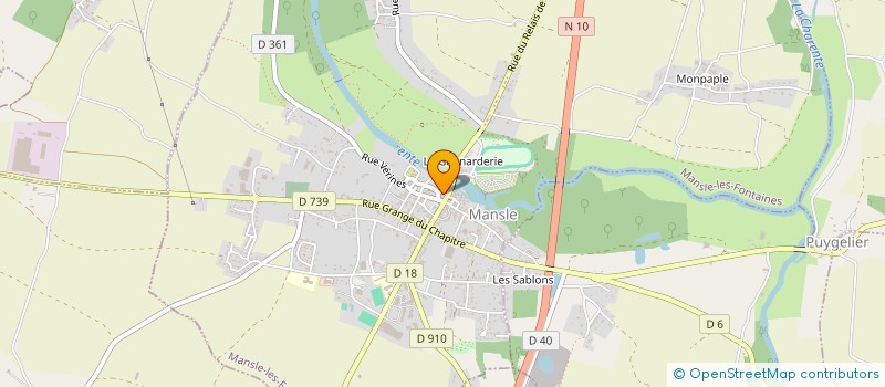 localisation de l'entreprise OFFICE DE TOURISME DU PAYS DU RUFFECOIS  MANSLE-LES-FONTAINES