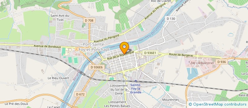 localisation de l'entreprise OFFICE DE TOURISME DU PAYS FOYEN  SAINTE-FOY-LA-GRANDE