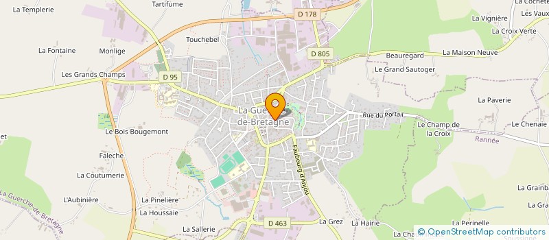 localisation de l'entreprise OFFICE DE TOURISME DU PAYS GUERCHAIS à LA GUERCHE-DE-BRETAGNE