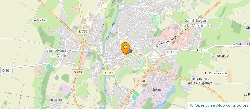 localisation de l'entreprise OFFICE DE TOURISME DU PAYS MELLOIS  MELLE