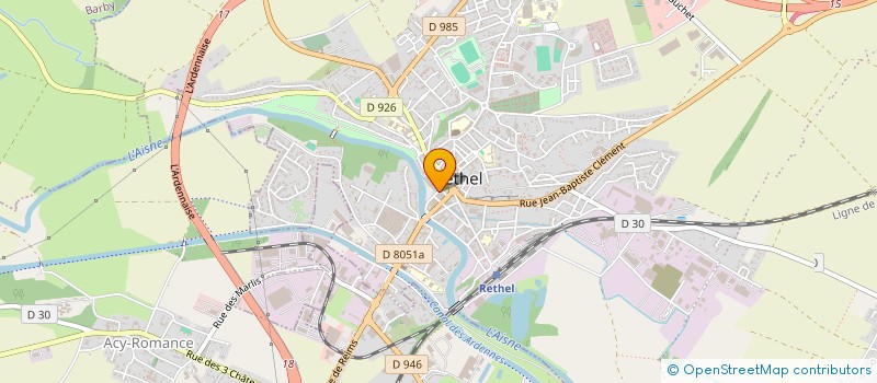 localisation de l'entreprise OFFICE DE TOURISME DU PAYS RETHELOIS  RETHEL