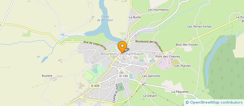 localisation de l'entreprise OFFICE DE TOURISME ET THERMALISME  BOURBON-L'ARCHAMBAULT