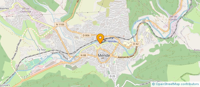 localisation de l'entreprise OFFICE DE TOURISME INTERCOMMUNAL DE MENDE COEUR DE LOZERE à MENDE