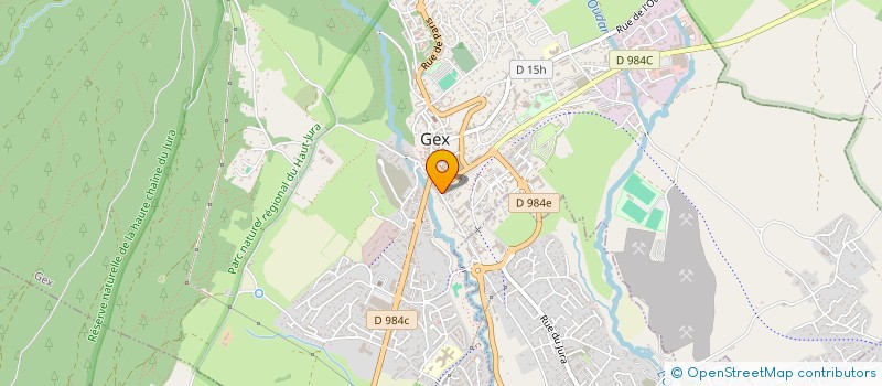 localisation de l'entreprise OFFICE DE TOURISME INTERCOMMUNAL DU PAYS DE GEX à GEX