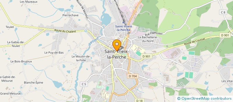 localisation de l'entreprise OFFICE DE TOURISME INTERCOMMUNAL DU PAYS DE SAINT YRIEIX à SAINT-YRIEIX-LA-PERCHE