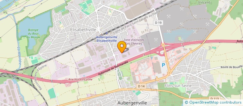 localisation de l'entreprise OFFICE DE TOURISME INTERCOMMUNAL GRAND PARIS SEINE & OISE  AUBERGENVILLE