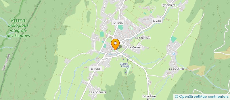 localisation de l'entreprise OFFICE DE TOURISME INTERCOMMUNAL VERCORS AUTRANS MEAUDRE - LANS - ST NIZIER - ENGINS à AUTRANS-MEAUDRE EN VERCORS