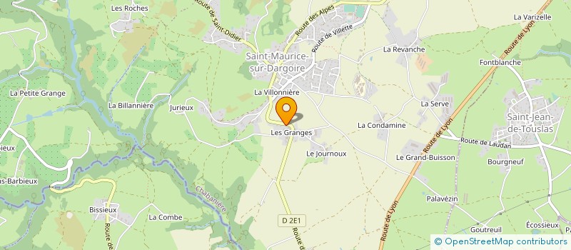 localisation de l'entreprise OFFICE DE TOURISME INTERCOMMUNAUTAIRE DES MONTS DU LYONNAIS  MORNANT