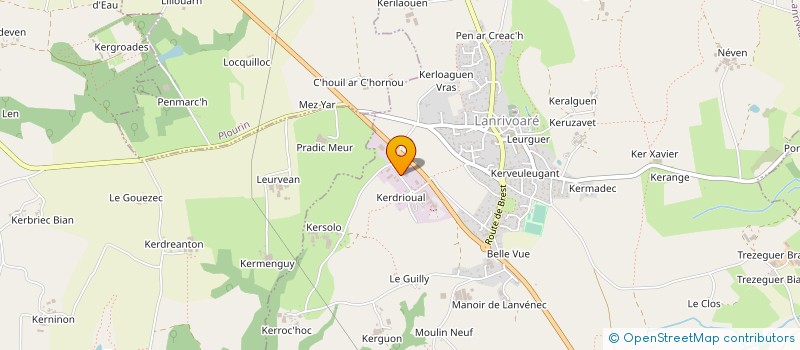 localisation de l'entreprise OFFICE DE TOURISME IROISE BRETAGNE à LANRIVOARE
