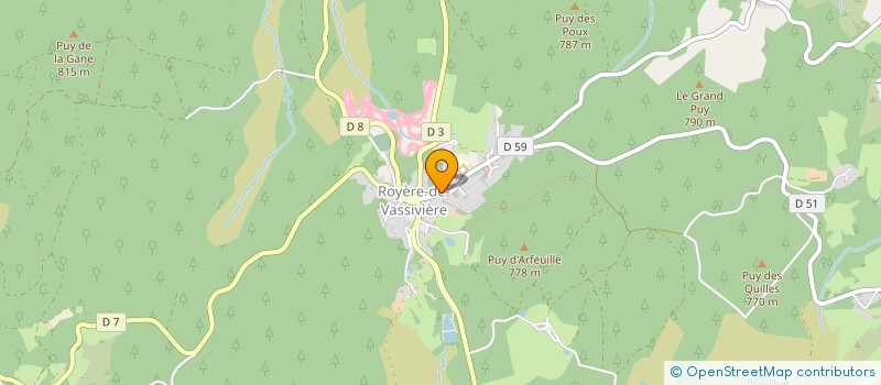 localisation de l'entreprise OFFICE DE TOURISME LE LAC DE VASSIVIERE à ROYERE-DE-VASSIVIERE