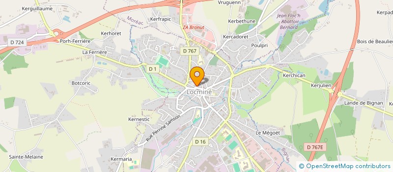 localisation de l'entreprise OFFICE DE TOURISME LOCMINE-SAINT JEAN BREVELAY  LOCMINE