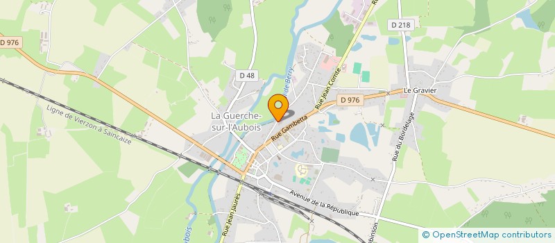 localisation de l'entreprise OFFICE DE TOURISME LOIRE EN BERRY  LA GUERCHE SUR L'AUBOIS