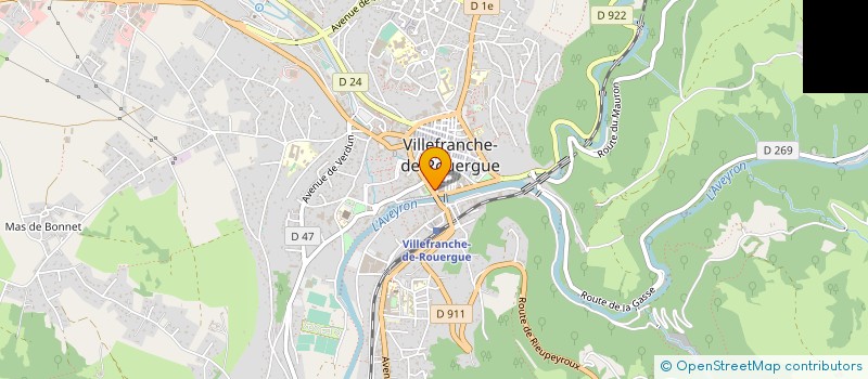 localisation de l'entreprise OFFICE DE TOURISME REGIONAL  VILLEFRANCHE-DE-ROUERGUE