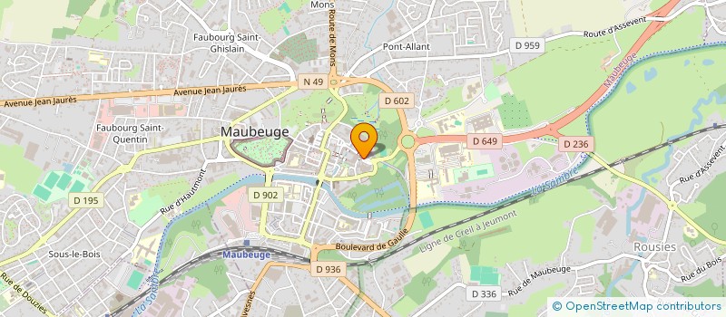 localisation de l'entreprise OFFICE DE TOURISME SAMBRE-AVESNOIS  MAUBEUGE