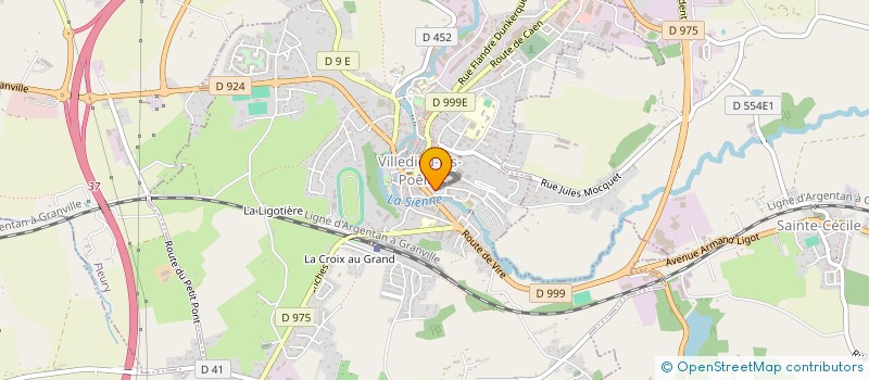 localisation de l'entreprise OFFICE DE TOURISME - VITRINE DES METIERS D'ART DE VILLEDIEU INTERCOM  VILLEDIEU-LES-POELES-ROUFFIGNY