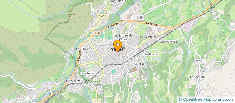 localisation de l'entreprise OFFICE DE TOURISMEE à PRADES