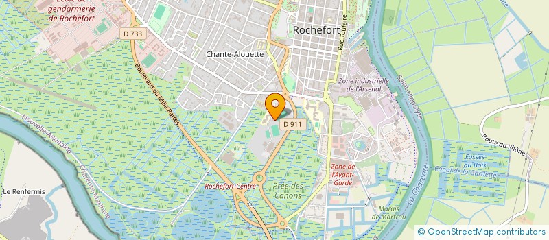 localisation de l'entreprise OFFICE DES SPORTS à ROCHEFORT