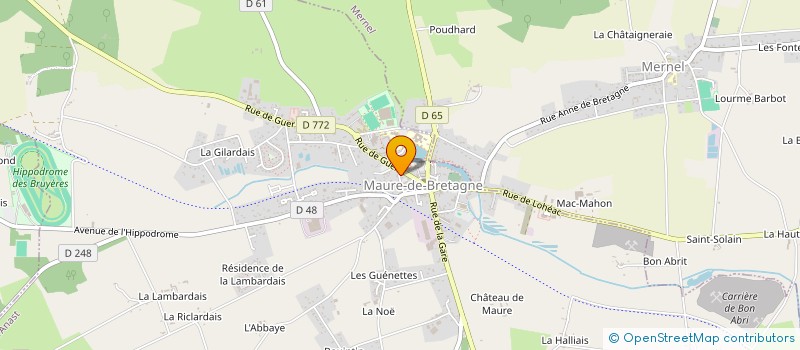 localisation de l'entreprise OFFICE DES SPORTS ET JEUNESSE ENTRE AFF ET VILAINE  PIPRIAC