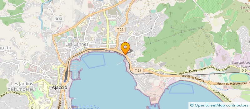 localisation de l'entreprise OFFICE DES TRANSPORTS DE LA REGION CORSE à AJACCIO