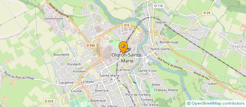 localisation de l'entreprise OFFICE DU MONDE ECONOMIQUE D'OLORON HAUT BEARN  OLORON-SAINTE-MARIE