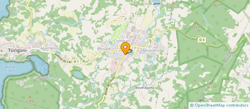 localisation de l'entreprise OFFICE DU SPORT DE LA COMMUNAUTE DE COMMUNES DU CENTRE OUEST à TSINGONI