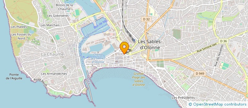 localisation de l'entreprise OFFICE DU SPORT SABLAIS à LES SABLES D'OLONNE