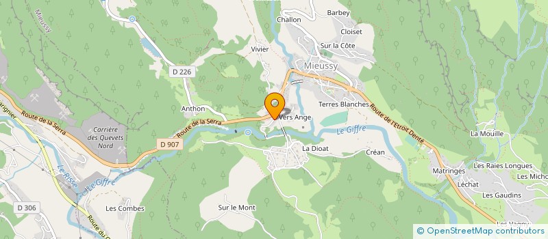 localisation de l'entreprise OFFICE DU TOURISME à MIEUSSY