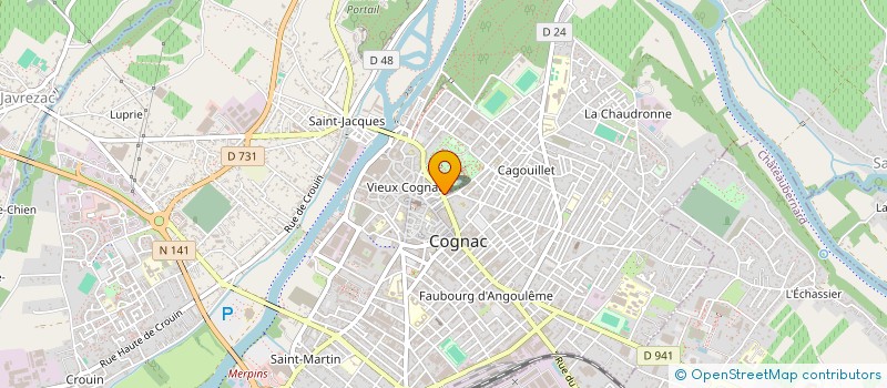 localisation de l'entreprise OFFICE DU TOURISME à COGNAC