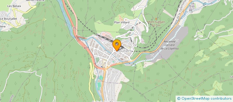 localisation de l'entreprise OFFICE DU TOURISME CULTURE ET LOISIRS à MOUTIERS