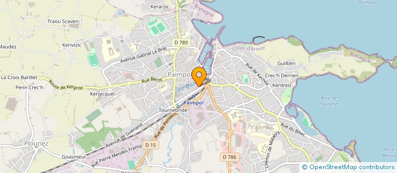 localisation de l'entreprise OFFICE DU TOURISME DE GUINGAMP - BAIE DE PAIMPOL  PAIMPOL