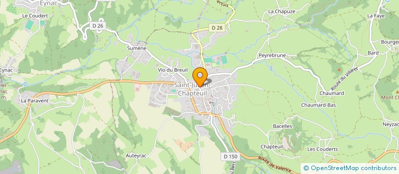 localisation de l'entreprise OFFICE DU TOURISME DU MEZENC LOIRE MEYGAL  SAINT-JULIEN-CHAPTEUIL