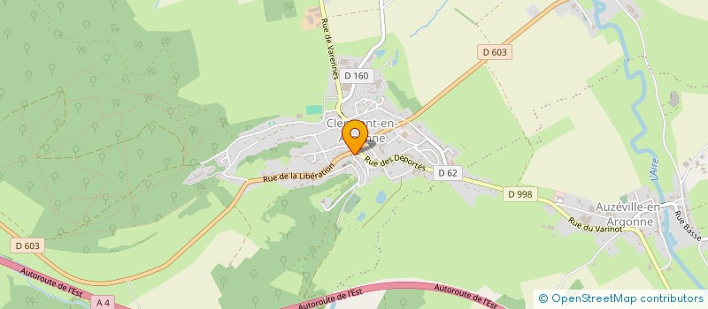 localisation de l'entreprise OFFICE DU TOURISME DU PAYS D'ARGONNE  CLERMONT-EN-ARGONNE